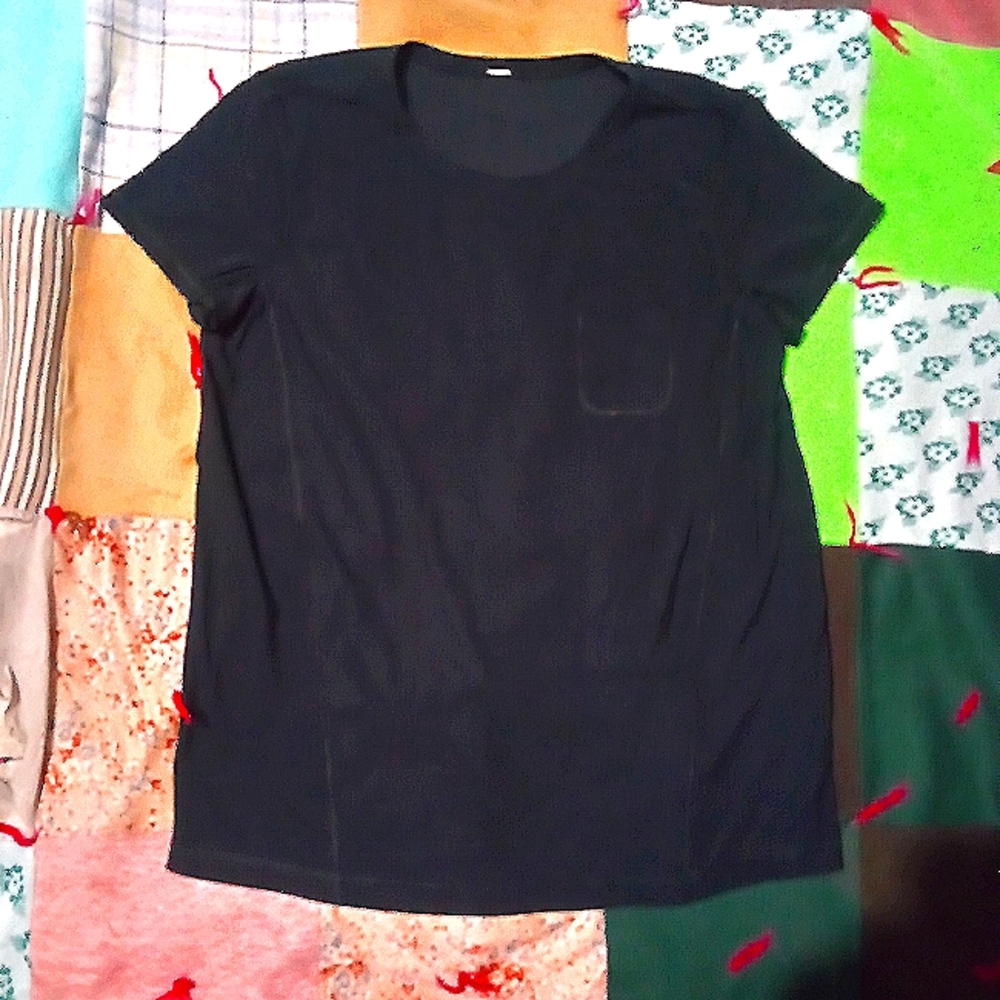 'Lululemon' plain scoop-neck athletic t-shirt